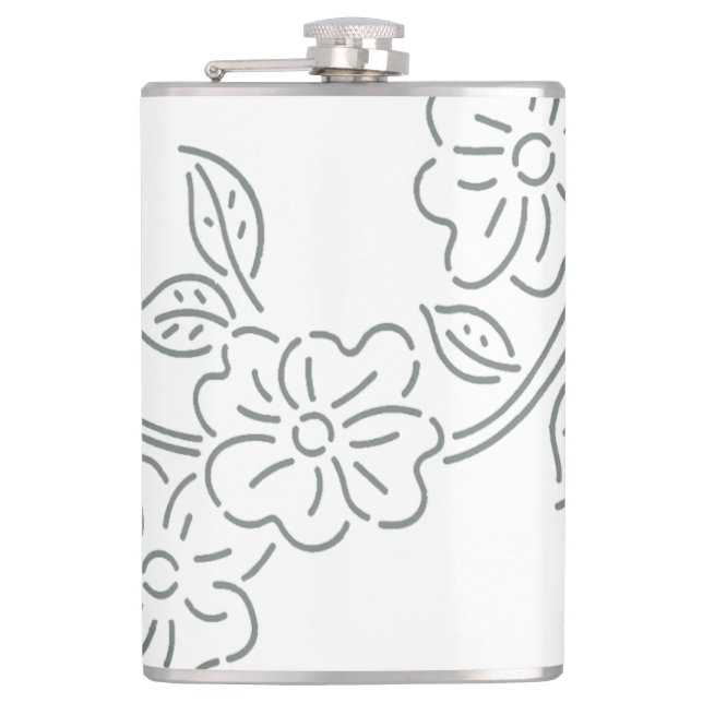 Flask Insulated travel flower style design (Front)