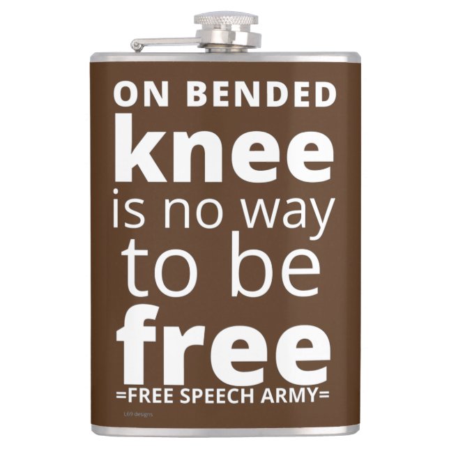 flask  "ON BENDED KNEE..." (Front)