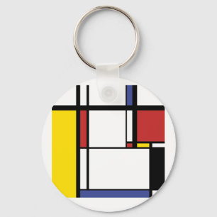 Flasks Gift - Piet Mondrian Key Ring
