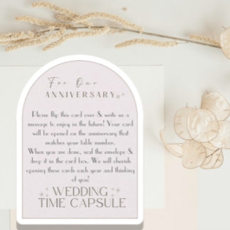 Flat Advice Card Wedding Time Capsule (w/ envelope