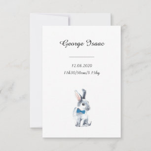 Flat Card - Announcing The Birth Of Our Son