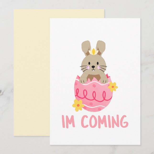 Flat Card, baby comming Thank You Card (Front/Back)