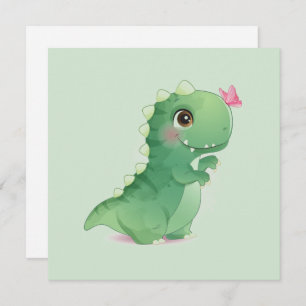 FLAT CARD : BABY DINOSAUR - with TEXT