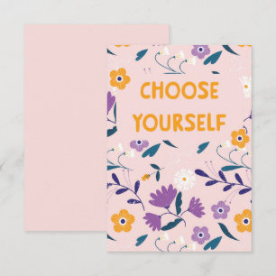 Flat card Choose yourself