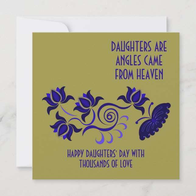 FLAT CARD FOR DAUGHTERS DAY (Front)
