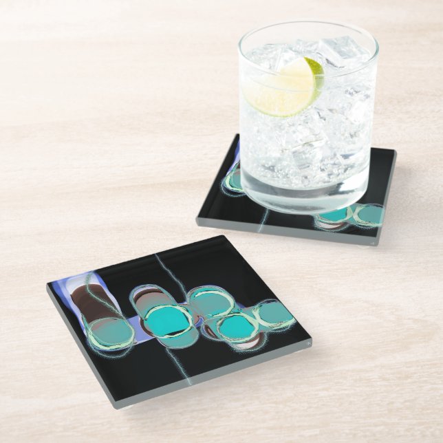 Flat Card Glass Coaster (Angled)