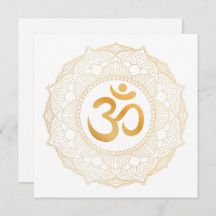 FLAT CARD : GOLD MANDALA & OHM