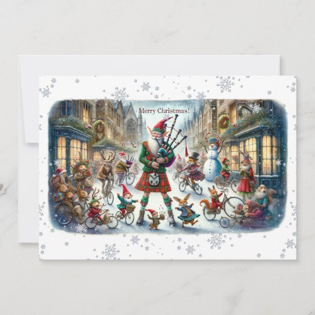 Flat Card Merry Christmas 029(ElfSanta) (Front)