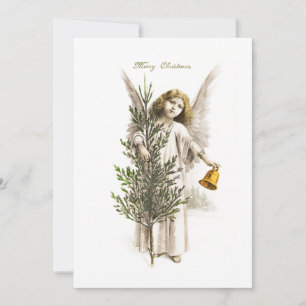 FLAT CARD : VINTAGE CHRISTMAS ANGEL