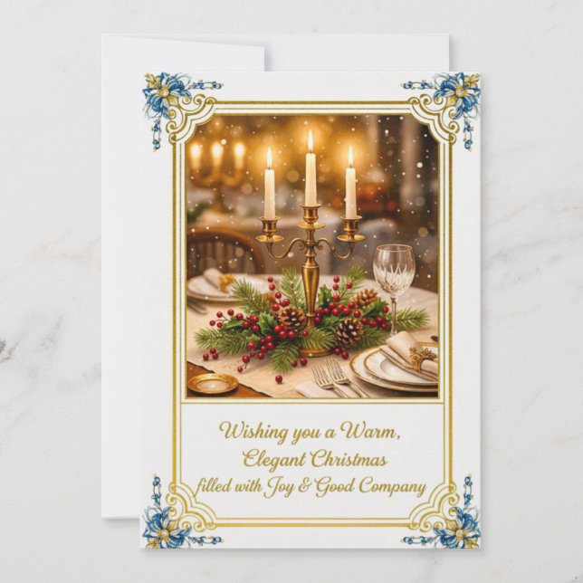 Flat Christmas Greeting Card (Front)