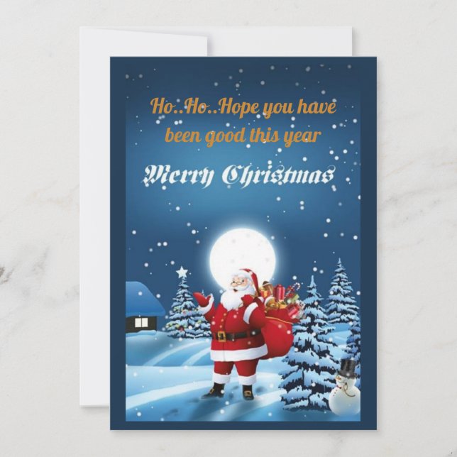 Flat Christmas Greeting Card (Front)