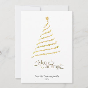 Flat Christmas Tree Non-Photo Holiday Card