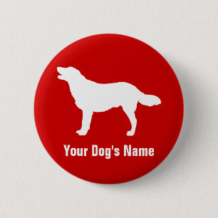 Flat-Coated Retriever フラットコーテッド・レトリーバー 6 Cm Round Badge