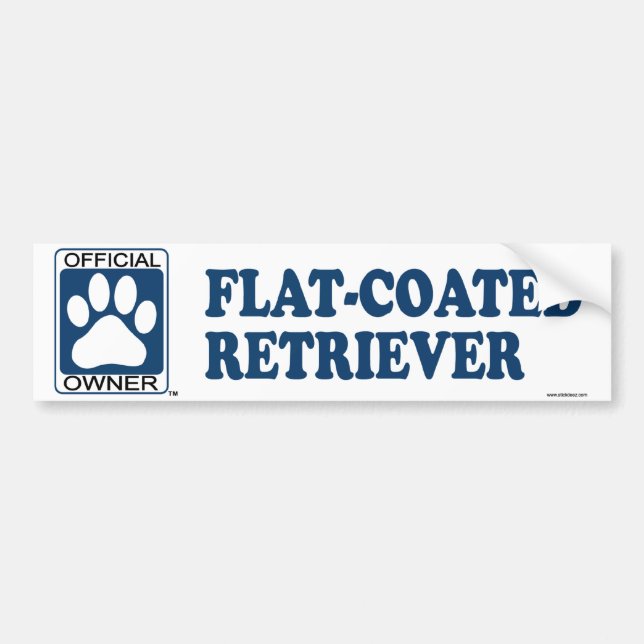 Flat-Coated Retriever Blue Bumper Sticker (Front)