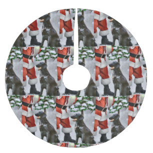 Flat-Coated Retriever Christmas Brushed Polyester Tree Skirt