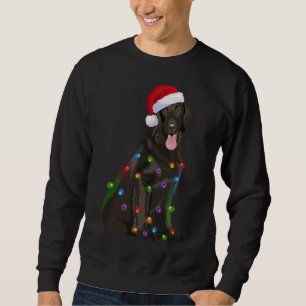 Flat-coated Retriever Christmas Lights Xmas Dog Lo Sweatshirt