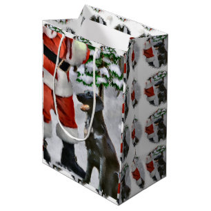 Flat-coated Retriever Christmas Medium Gift Bag