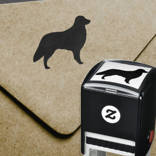 Flat Coated Retriever Dog Breed Silhouette Self-inking Stamp