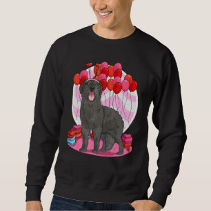 Flat Coated Retriever Heart Valentine Day Dog Sweatshirt
