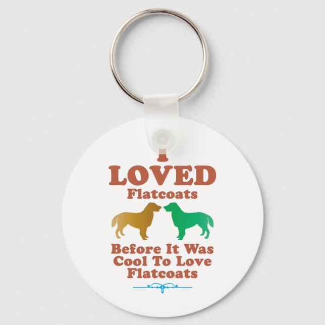 Flat-Coated Retriever Key Ring (Front)