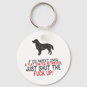 Flat-Coated Retriever Key Ring