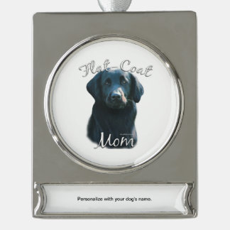 Flat-Coated Retriever Mum 2 Silver Plated Banner Ornament