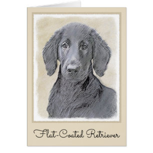 Flat-Coated Retriever Painting - Original Dog Art