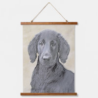 Flat-Coated Retriever Painting - Original Dog Art