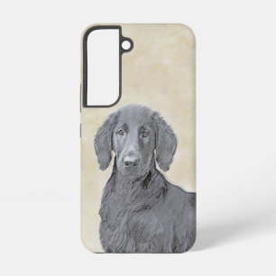 Flat-Coated Retriever Painting - Original Dog Art Samsung Galaxy Case