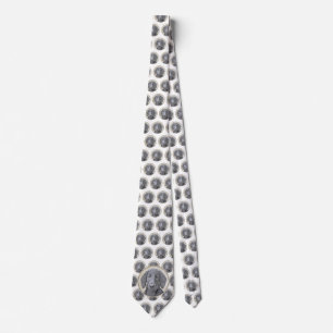 Flat-Coated Retriever Painting - Original Dog Art Tie