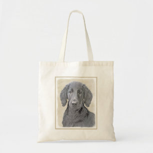 Flat-Coated Retriever Painting - Original Dog Art Tote Bag