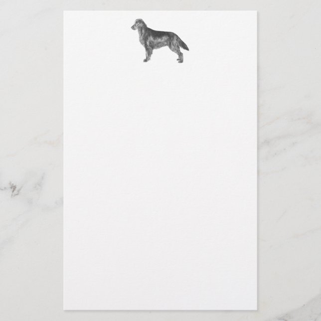 Flat Coated Retriever Stationery (Front)