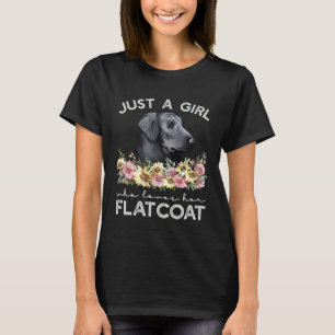 Flat Coated Retriever Women Girls Dog T-Shirt