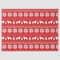 Flat Coated Retrievers Christmas Pattern Red