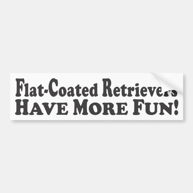 Flat-Coated Retrievers Have More Fun! - Bumper Sti Sticker (Front)