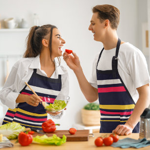 Flat Colour Stripes Apron