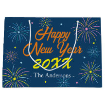 Flat Colourful New Year's Eve Party - Blue