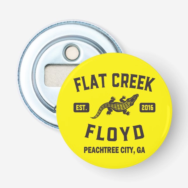 Flat Creek Floyd Peachtree City Georgia Alligator Bottle Opener (Front)