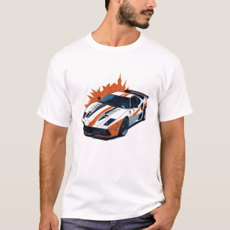 flat design of retro Car highly detailed T-Shirt