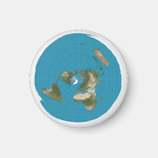 Flat Earth AE Azimuthal Equidistant Map Magnet
