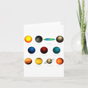 Flat Earth And Planets Funny Flat Earthers T Shirt Card