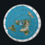 Flat Earth Azimuthal AE Map Round Dartboard<br><div class="desc">Flat Earth Azimuthal AE Map Round Dartboard</div>