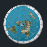Flat Earth Azimuthal AE Map Round Dartboard<br><div class="desc">Flat Earth Azimuthal AE Map Round Dartboard</div>