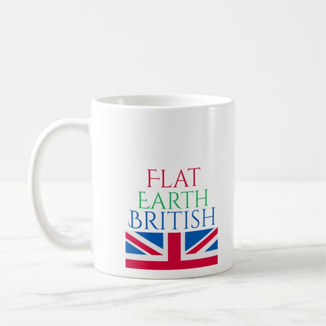 Flat Earth British Coffee Mug (Left)
