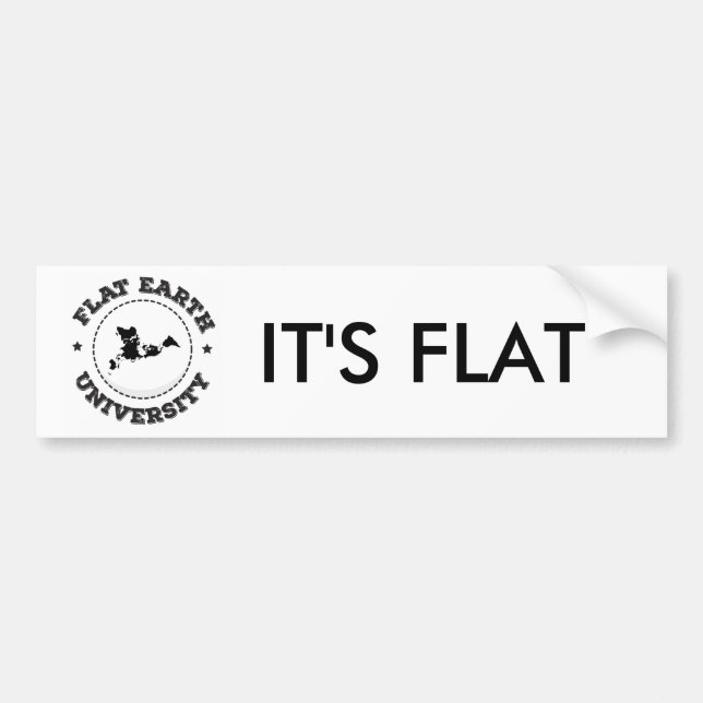 Flat Earth -- Bumper Sticker (Front)