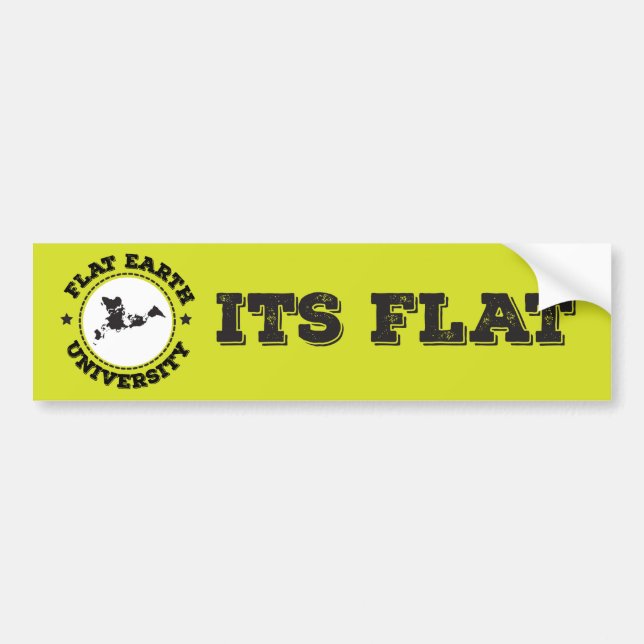 Flat Earth -- Bumper Sticker 2 (Front)