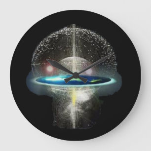 Flat earth  large clock