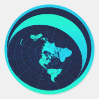 Flat Earth Map (Azimuthal equidistant projection)