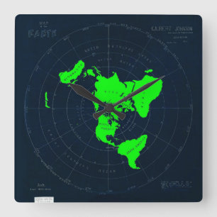 Flat Earth Map Disc Clock