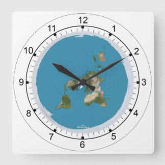 Flat Earth Map Disk Clock